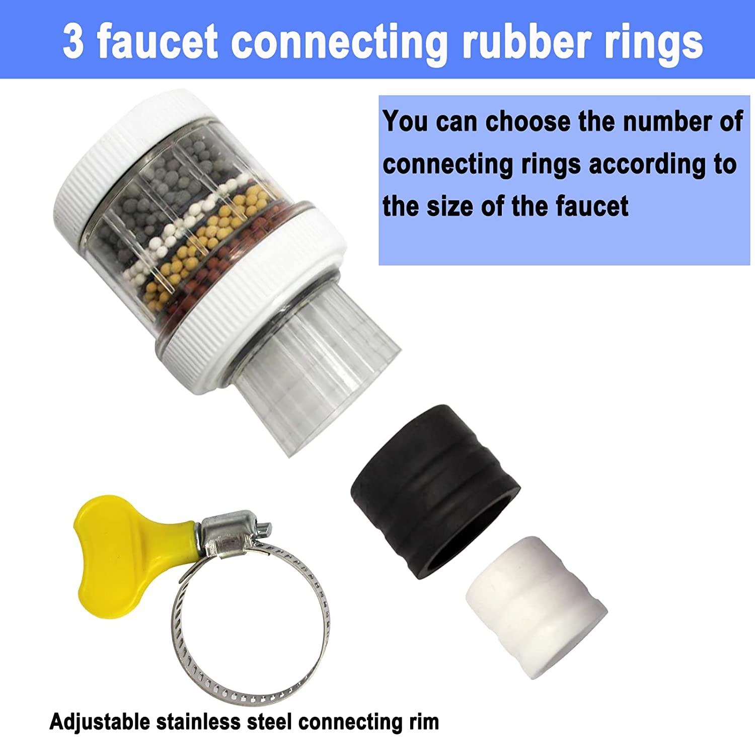 1521 Faucet Water Filter Tap Purifier for Kitchen Sink, Kitchen Tap Activated Carbon Filtration Clean Purifier 4 Layer Filter for Bathroom Home, DeoDap 1521 Faucet Water Filter Tap Purifier for Kitchen Sink, Kitchen Tap Activated Carbon Filtration Clean Purifier 4 Layer Filter for Bathroom Home, DeoDap